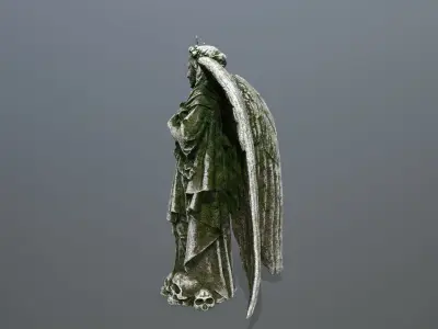 Angel Statue 02  Low-poly 3D model