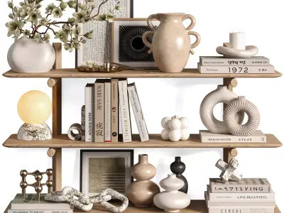 Nordic Harmony Decorative Shelf Set21 3D model