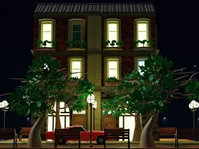 Street Scene Free 3D model