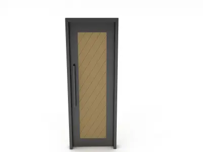 3D model modern office door Low-poly 3D model