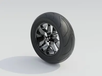 motorcycle wheels asset with blender  3D model