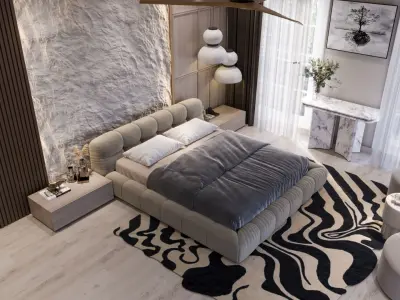 Luxury Master Bedroom 01 3D model