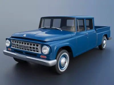 International Pickup Crew Cab 1964 3D print model