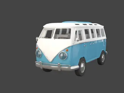 Volkswagen transporter camping 3D model
