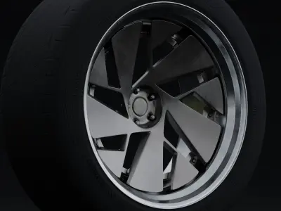 Rotiform RSC Aftermarket Wheel Low-poly 3D model