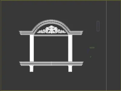 Villa exterior wall relief window frame Exterior Window 3D model 3D model