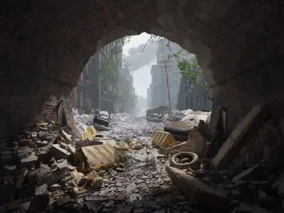 Archexteriors vol 45 - destroyed city scene 3D model