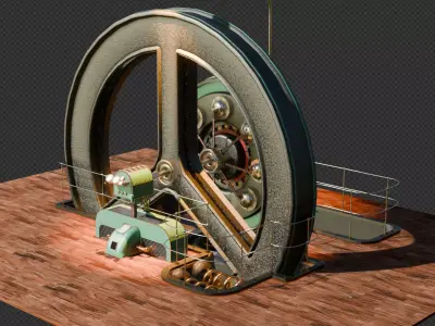 Dieselpunk Engine 3D model