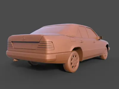 Mercedes-Benz W124 3D print model