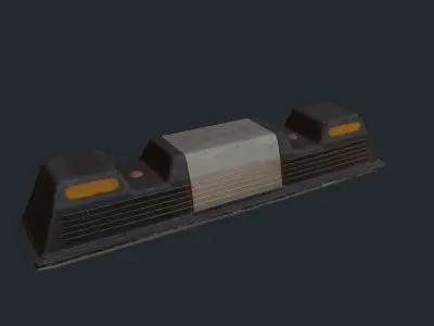 car parking stop bumper Low-poly 3D model