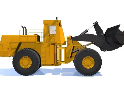 Tractor bulldozer 3D model
