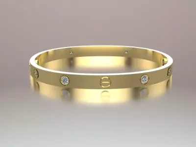 LOVE BRACELET WITH THE STONES PRINT MODEL 3D print model