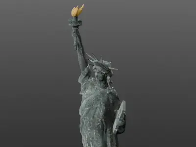 Statue of liberty 3D Model  Low-poly 3D model
