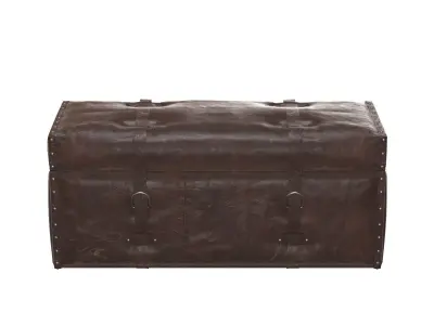 Laramie Trunk Leather Storage Bench 3D model