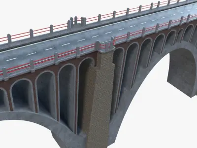 Road bridge segment 3D model