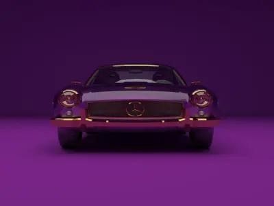 Classic mercedes car 3D model