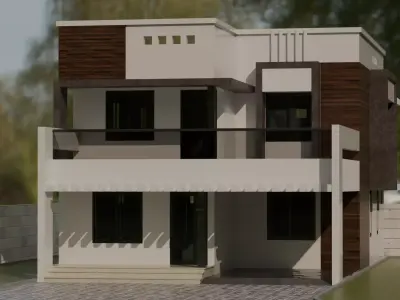 Modern House Low-poly 3D model shop