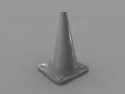 Traffic Road Cone -  3D VR  AR  game ready  Free low-poly 3D model