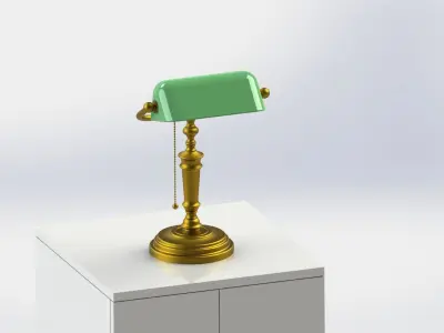 Classic Bankers Lamp Model A 3D model