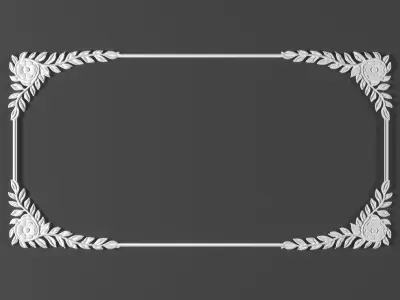 3 ornamental classic decoration frame  3d model kitbash vol 17  3D model