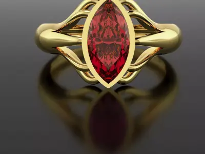 Birthstone rings 3D print model