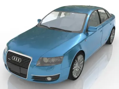 Audi A4 meringo blue model 3D model