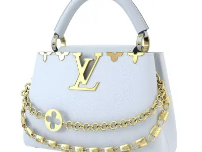 Louis Vuitton Capucines Mini Bag White Low-poly 3D model