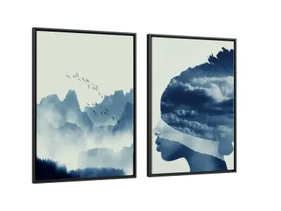 Abstract and geometric frames 1303 3D model