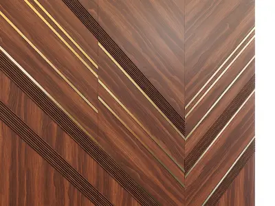 Decorative wood panel 3D model
