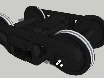 Indonesian Railway Container Flat car Wagon 54 Ton 3D model