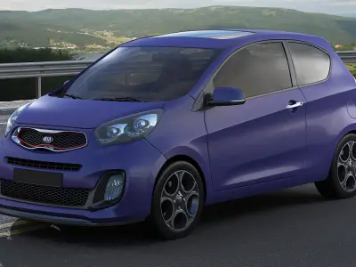 10 cars collection coach 3D model