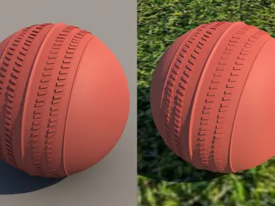 Local  Cricket Ball with Grip around it  Low Poly Low-poly 3D model