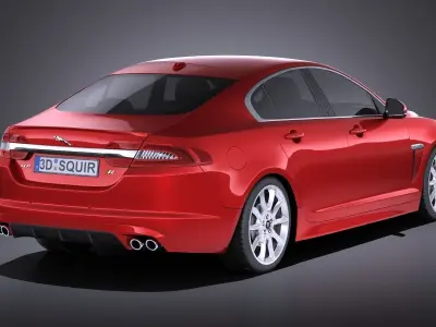 Jaguar XF-R 2015 VRAY 3D model