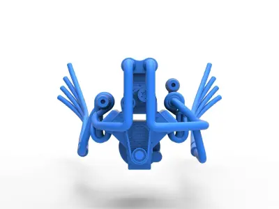 Turbo Engine V8 from Nux car Scale 1 to 25 3D print model