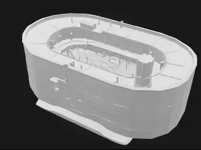 Castle Keep  Central Stronghold Model for Medieval 3D model