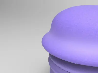 Conte Pouf Low-poly 3D model