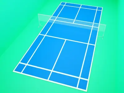 Badminton Court 3D model