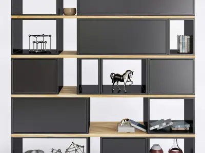 Awesome Contemporary Bookshelves 3D model