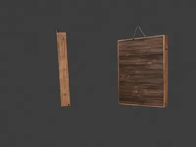 Cartoon photo frames and paintings Low-poly 3D model 3D model