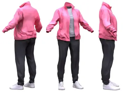 Female Sport Outfit 2 Low-poly 3D model