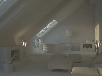 COMPLETE INTERIOR SET- VRAY  3D model