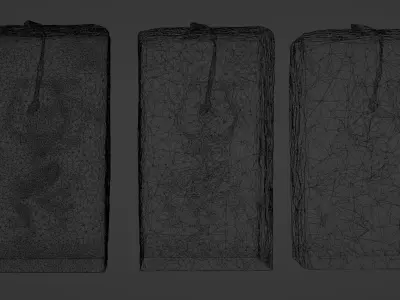 Antique Candle Photogrammetry Scanned 3D Model  Realism Low-poly 3D model