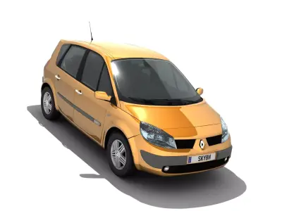 Renault Scenic II 2003 Low-poly 3D model