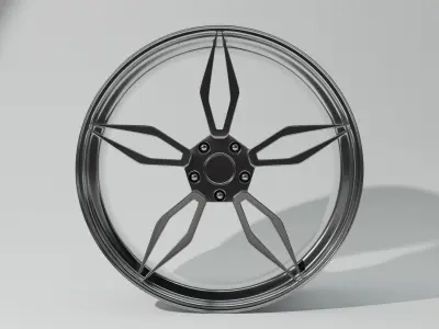 Sport Car Wheel Low-poly 3D model