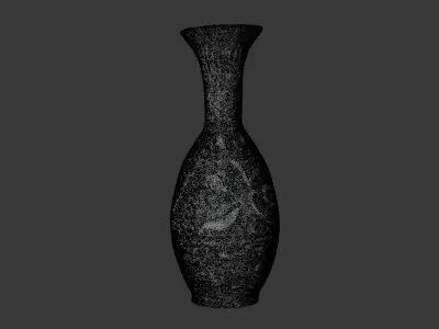 Tall Floral Vase 3D model