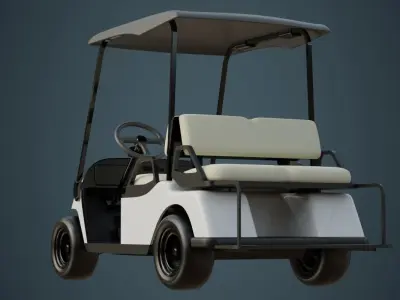 Golf Cart 1 Untextured 3D model