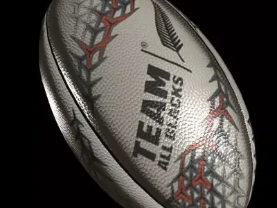 rugby ball 3 Low-poly 3D model
