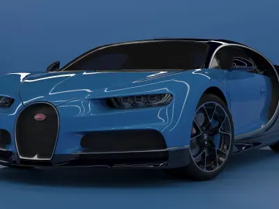 2018 Bugatti Chiron - Simple Interior 3D model