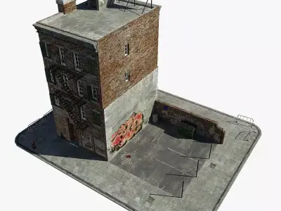 New York Building Low-poly 3D model