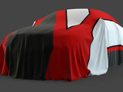 Cover Car Jeep Low-poly 3D model